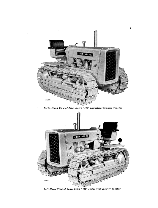 JOHN DEERE INDUSTRIAL 440 CRAWLER TRACTOR OPERATOR MANUAL OMT54458