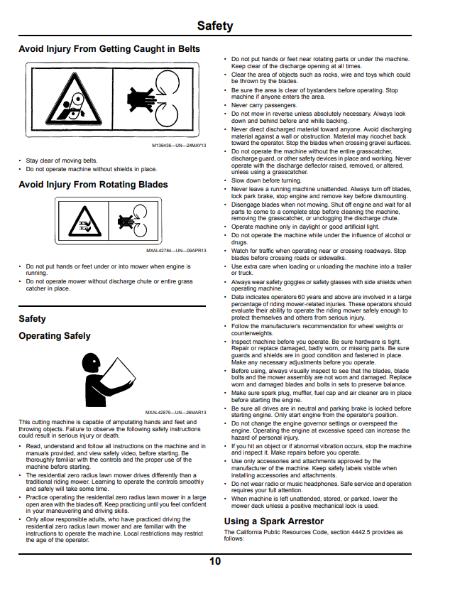 JOHN DEERE Z425, Z445, Z465, Z645, Z655 AND Z665 EZTRAK™ OPERATOR MANUAL OMM170186