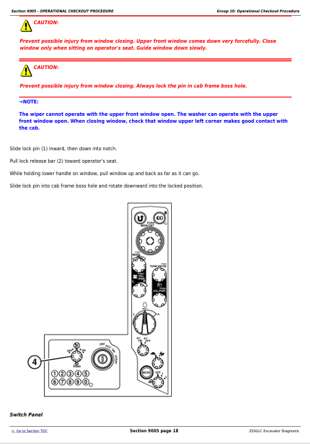 JOHN DEERE 250GLC EXCAVATOR DIAGNOSTIC OPERATION AND TEST MANUAL TM12171