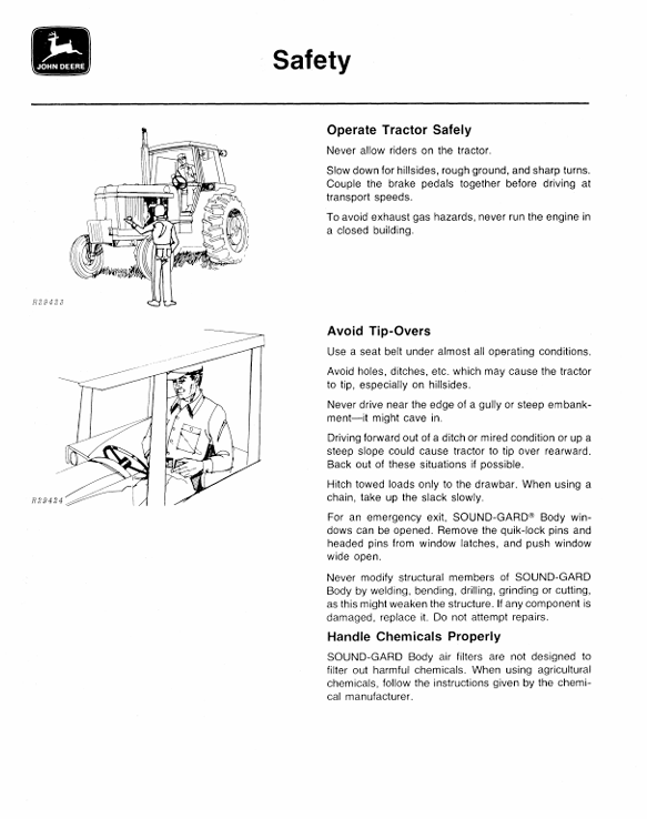 JOHN DEERE 4440 TRACTOR OPERATOR MANUAL OMR65461