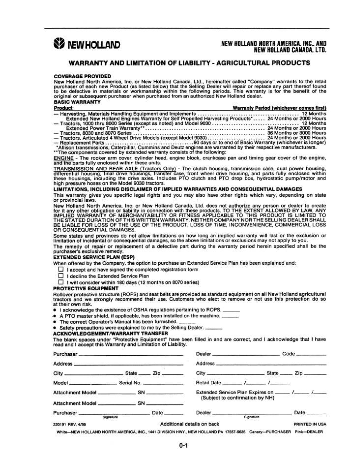 5640 6640 7740 7840 8240 8340 SL SLE Manual 4256406 PDF