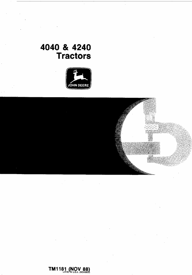 JOHN DEERE 4040 AND 4240 TRACTOR TECHNICAL MANUAL TM1181