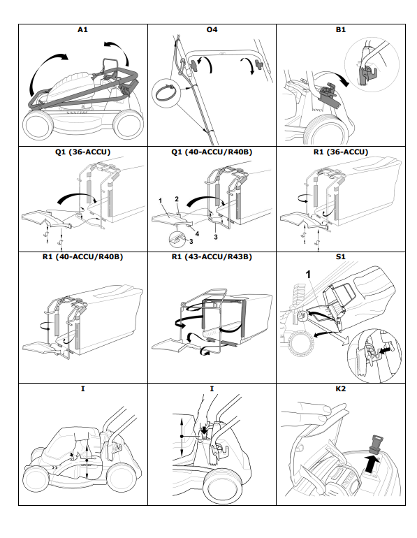 JOHN DEERE 36-ACCU (SA1780), 40-ACCU (SA1781), 43-ACCU (SA1782), R40B (SA1791), R43B (SA1792) LAW MOWERS OPERATOR MANUAL SAU17002