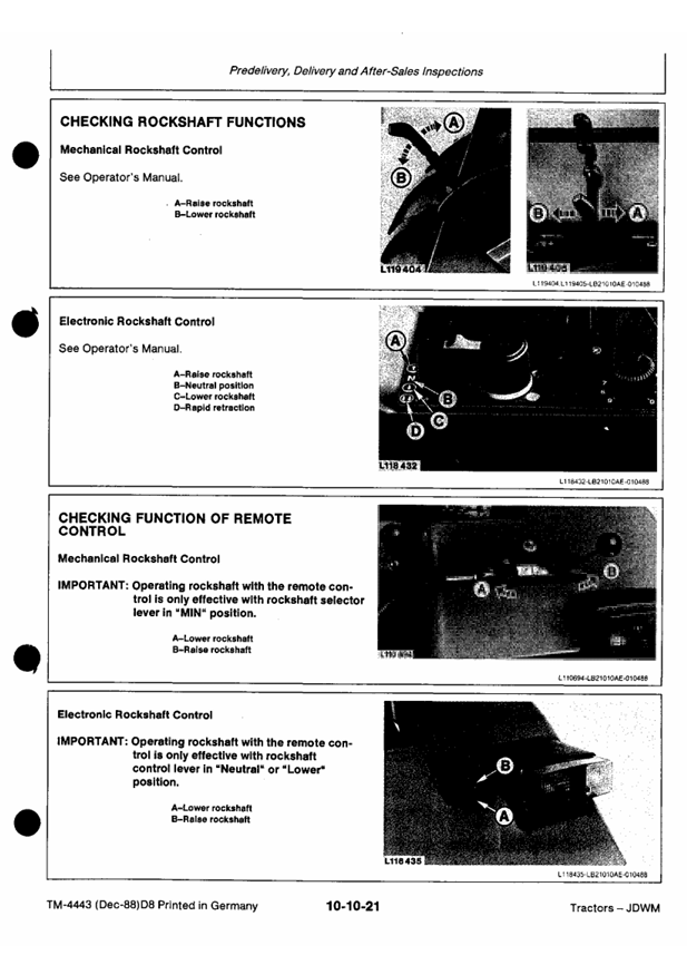 JOHN DEERE 3050, 3350 AND 3650 TRACTOR REPAIR MANUAL TM4443