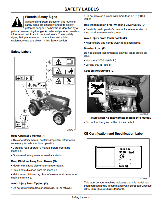 JOHN DEERE SELECT SERIES™ TRACTOR X740, X748 ULTIMATE™ SERIES OPERATOR MANUAL OMM154038