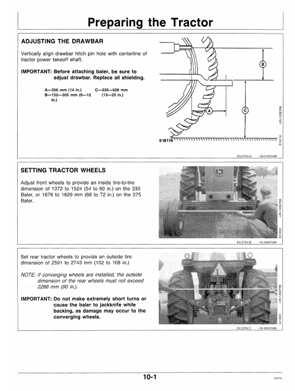 JOHN DEERE 335 AND 375 ROUND BALER OPERATOR MANUAL OME81757