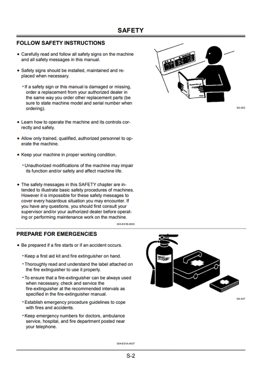 HITACHI ZAXIS 500LC, 500LCH EXCAVATOR OPERATOR MANUAL EM16R11
