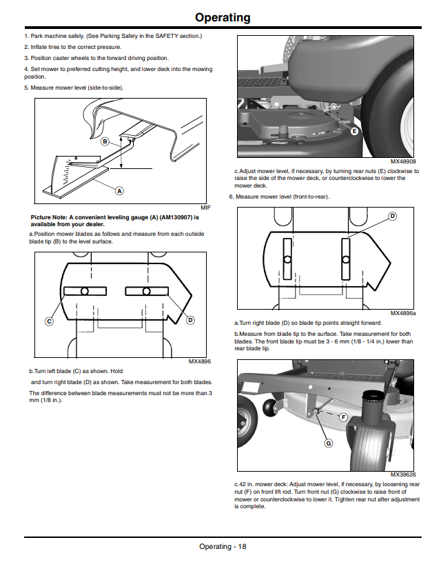 JOHN DEERE Z665, Z225, Z245, Z425, Z445, Z465, Z655, Z645 EZTRAK OPERATOR MANUAL OMM168432