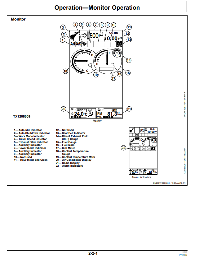 JOHN DEERE 350GLC EXCAVATOR OPERATOR MANUAL OMT351368X19