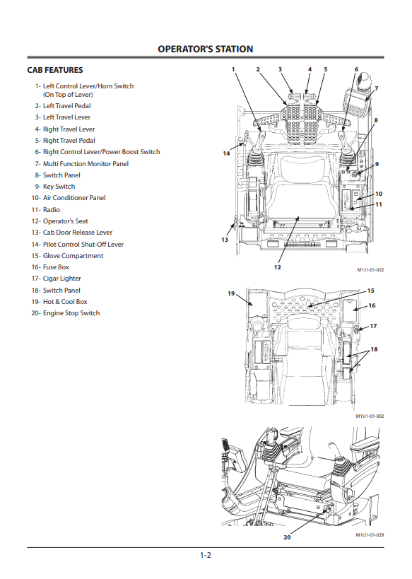 JOHN DEERE ZAXIS 160LC-3, 200LC-3, 240LC-3, 270LC-3, 350LC-3 HYDRAULIC EXCAVATOR OPERATOR MANUAL EM1U1NA12