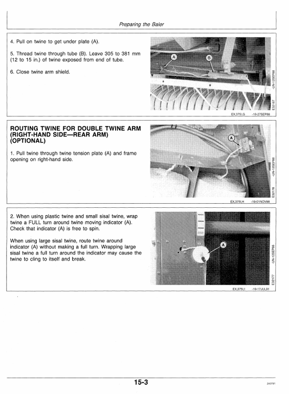 JOHN DEERE 335 AND 375 ROUND BALER OPERATOR MANUAL OME81757