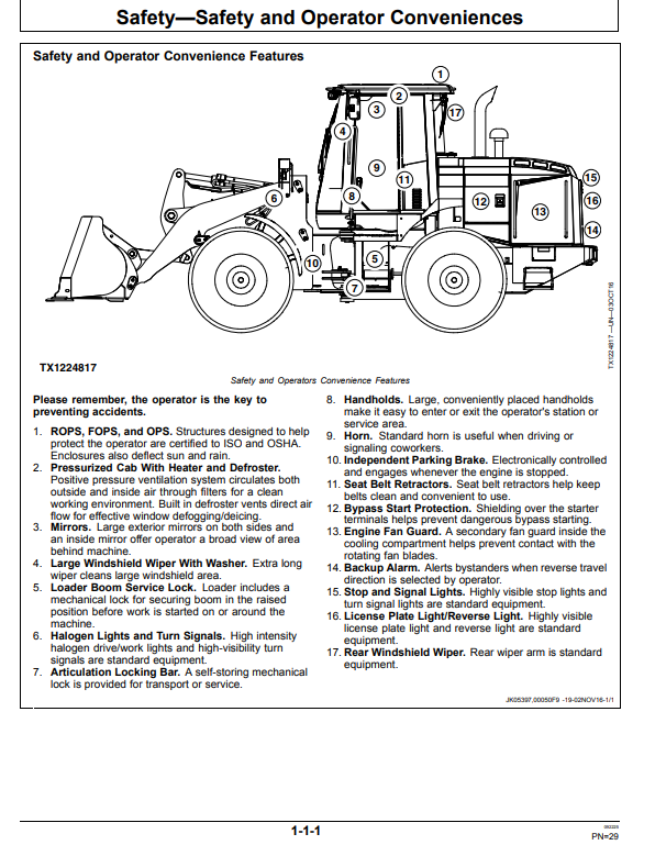 JOHN DEERE 524K-II 4WD LOADER OPERATOR MANUAL OMT386078X19