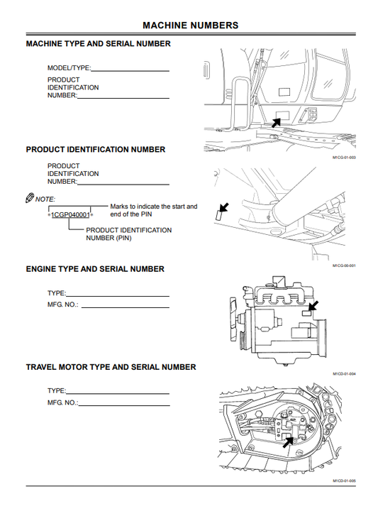 HITACHI ZAXIS 75USA HYDRAULIC EXCAVATOR OPERATOR MANUAL EM1CGNA12