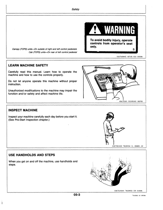 JOHN DEERE 25 EXCAVATOR OPERATOR MANUAL OMT107064