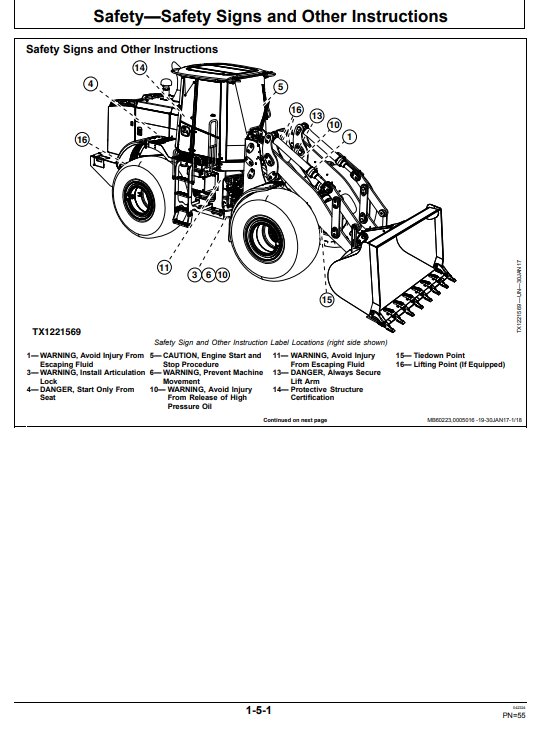 JOHN DEERE 624K-II 4WD LOADER OPERATOR MANUAL OMT387132X19