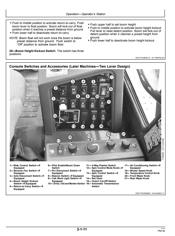 JOHN DEERE 444H LOADER AND TC44H TOOL CARRIER OPERATOR MANUAL OMT195358