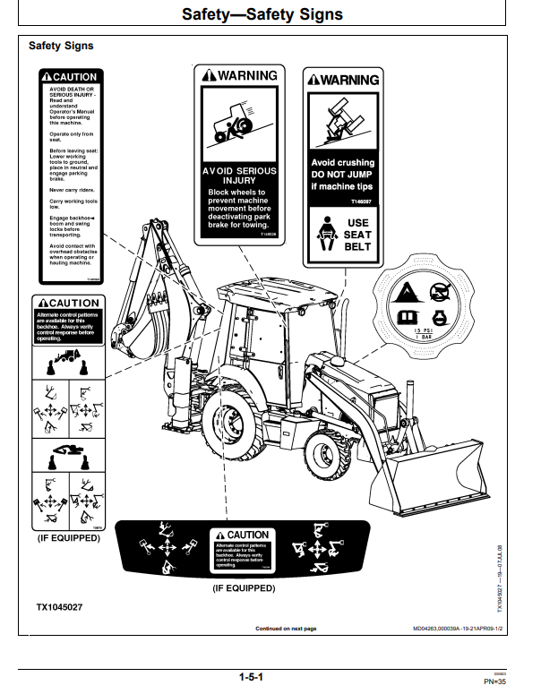 JOHN DEERE 315SJ BACKHOE LOADER OPERATOR MANUAL OMT228609