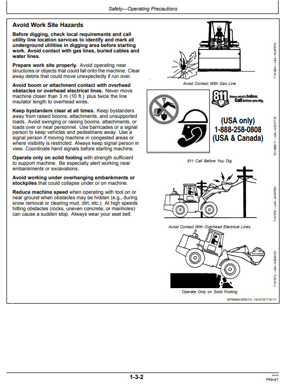 JOHN DEERE 524K-II 4WD LOADER OPERATOR MANUAL OMT386078X19