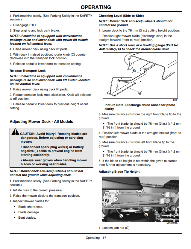 JOHN DEERE Z710A, Z720A ZTRAK™ OPERATOR MANUAL OMTCU29404