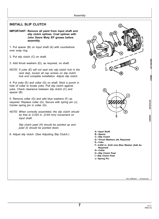 JOHN DEERE BALER 328, 338 PDIE87120 H5 PRE DELIVERY INSTRUCTION MANUAL