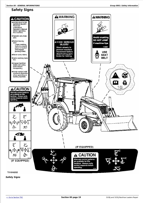 JOHN DEERE 310SJ AND 315SJ BACKHOE LOADER REPAIR TECHNICAL MANUAL TM10146