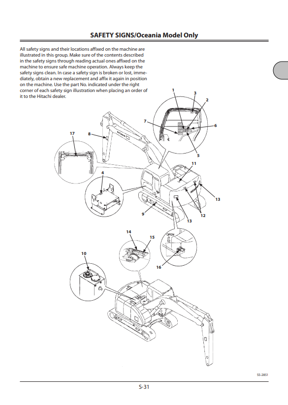 JOHN DEERE ZAXIS 1225US-3, 225USR-3 HYDRAULIC EXCAVATOR OPERATOR MANUAL EM1U412