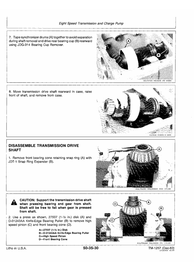 JOHN DEERE 4050, 4250 AND 4450 TRACTOR TECHNICAL MANUAL TM1353