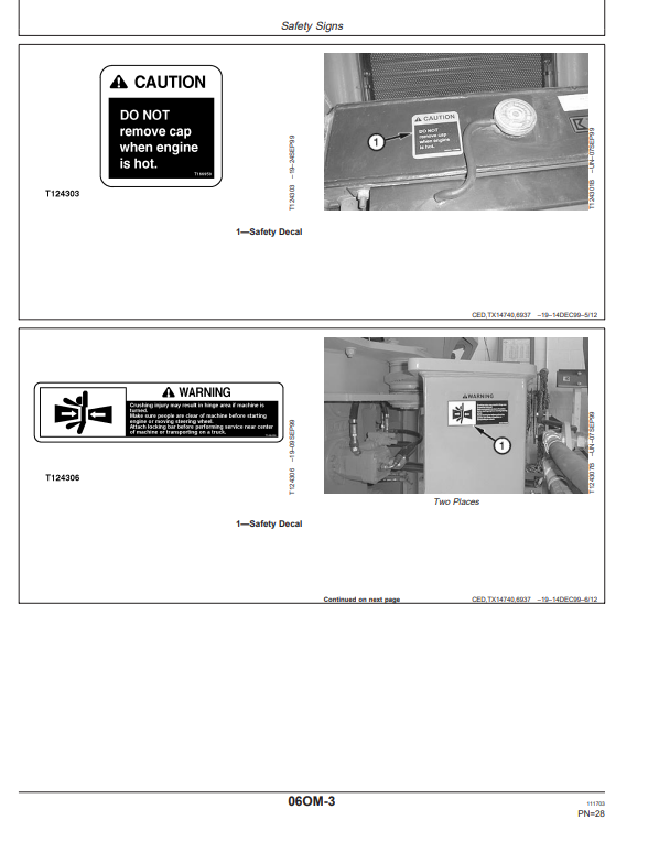 JOHN DEERE B30C ARTICULATED DUMP TRUCK OPERATOR MANUAL OMT167175