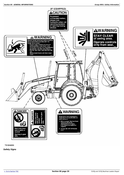 JOHN DEERE 310SJ AND 315SJ BACKHOE LOADER REPAIR TECHNICAL MANUAL TM10146