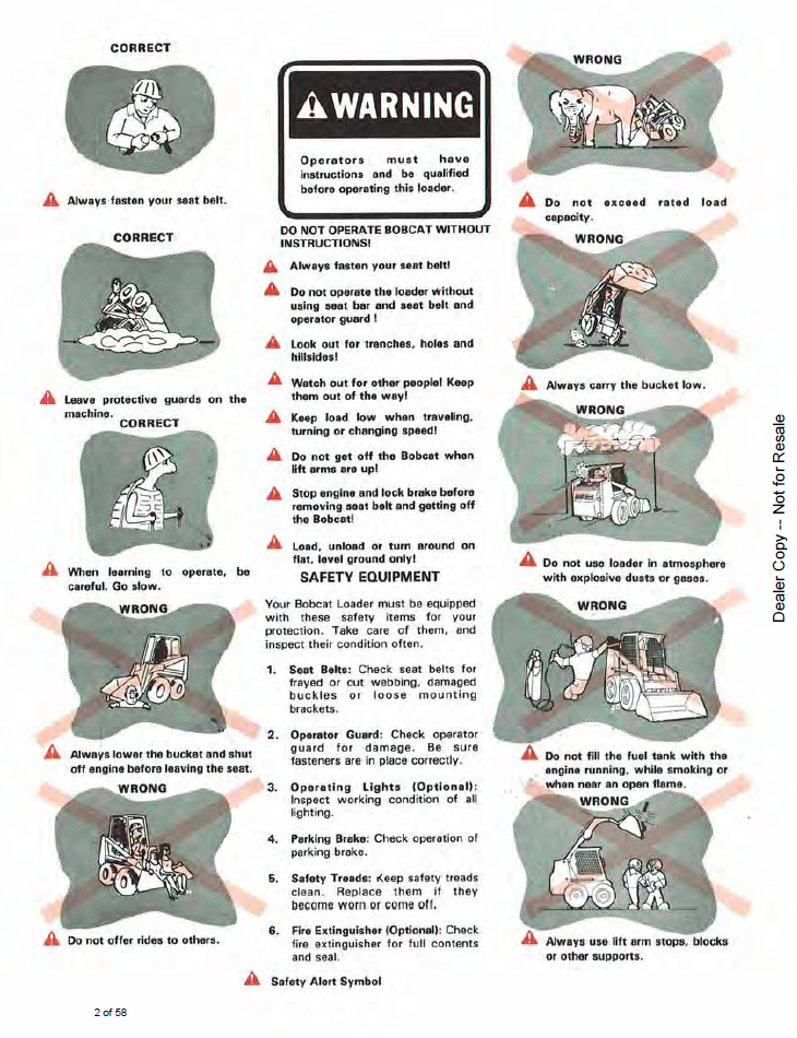 6545555 Bobcat 970 Loader Owner & Operation Manual PDF