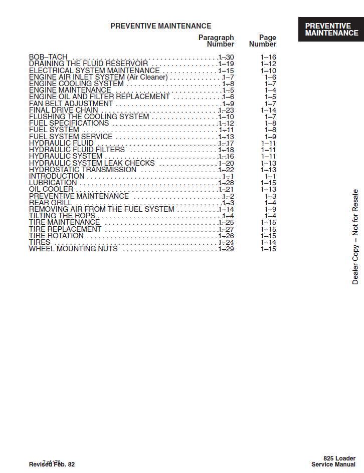 6549899 Bobcat 825 Loader Maintenance & Service Manual PDF