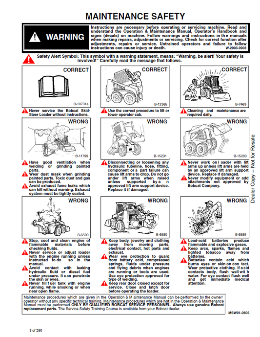 6556454 Bobcat 630 631 632 Loader Repair & Service Manual PDF