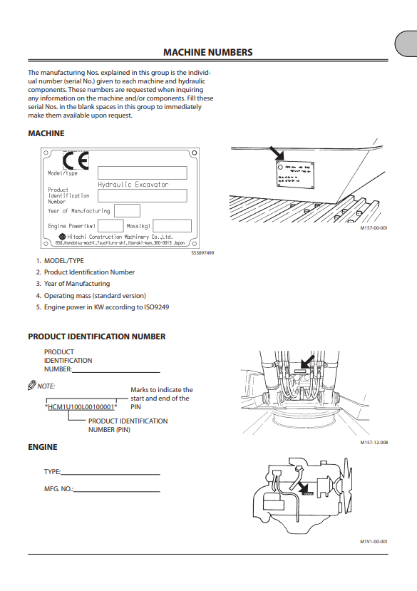JOHN DEERE ZAXIS 225USLC-3, 225USRLC-3 HYDRAULIC EXCAVATOR OPERATOR MANUAL EM1U4EN12