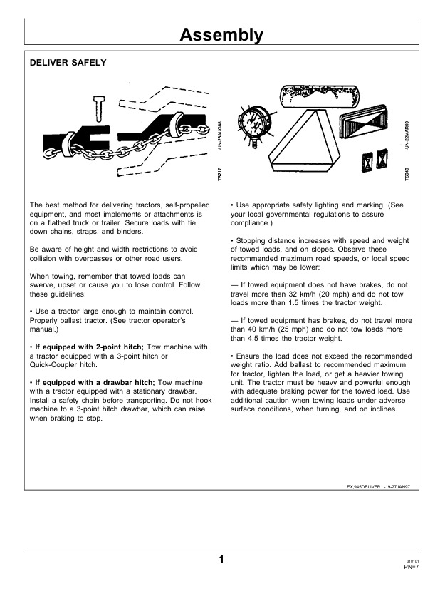 JOHN DEERE 945, 955 CENTER PIVOT ROTARY MOWER CONDITIONER PRE DELIVERY INSTRUCTION MANUAL PDIE94122