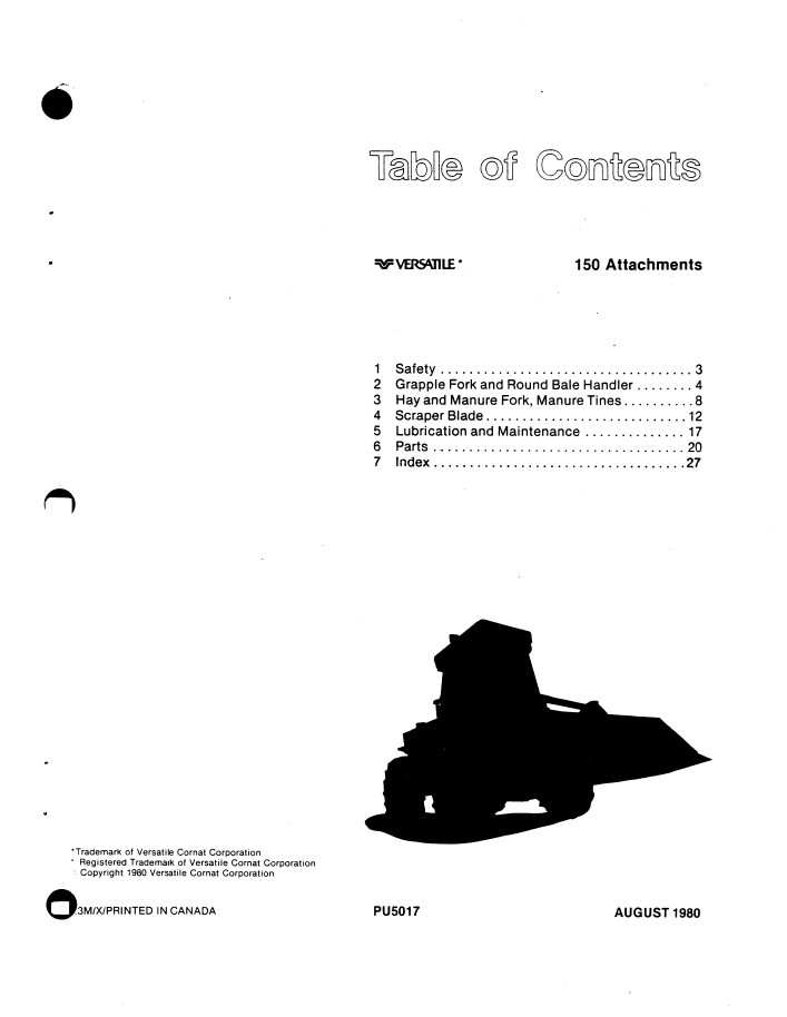 Official Operator Manual 43015010 for New Holland Versatile 150 Tractors