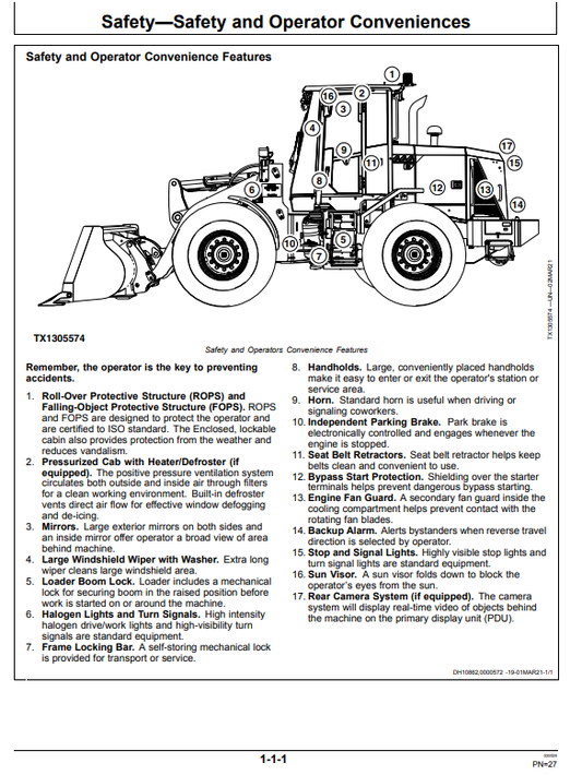 JOHN DEERE 444 G-TIER 4WD LOADER OPERATOR MANUAL OMT488612X019