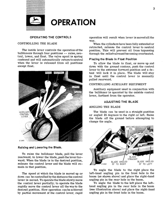 JOHN DEERE 6310 BULLDOZER OPERATOR MANUAL OMT26182