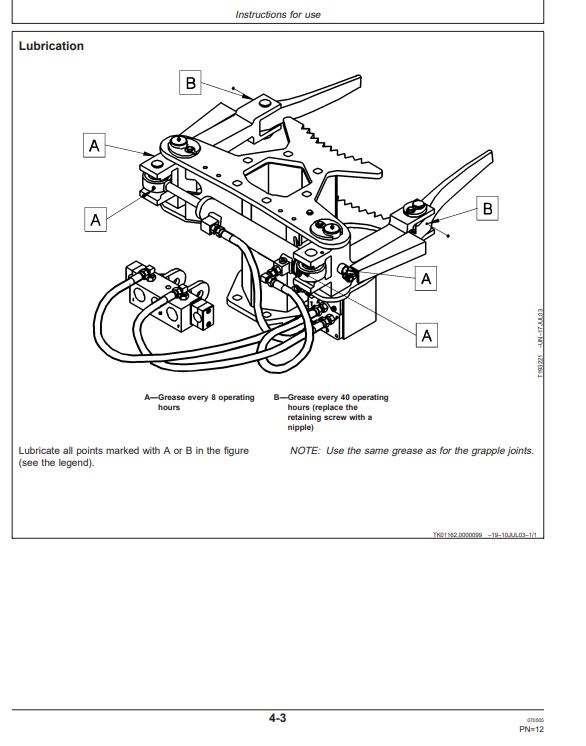 JOHN DEERE 745 MULTI-TREE-HANDLING DEVICE OPERATOR MANUAL OMF069889