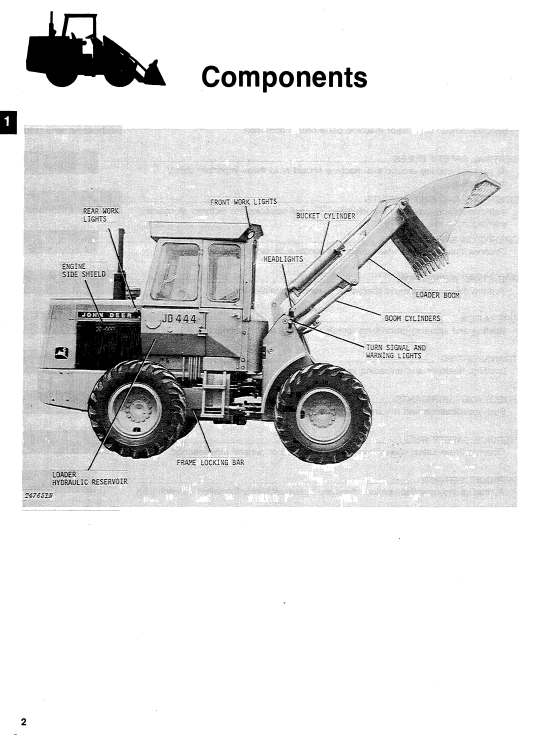 JOHN DEERE JD444 LOADER OPERATOR MANUAL OMT68747