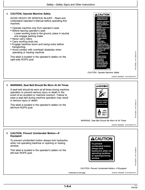 JOHN DEERE 410L BACKHOE LOADER OPERATOR MANUAL OMT357556X19