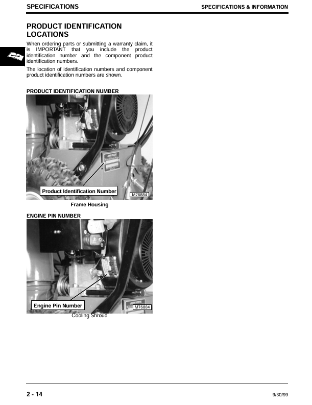 JOHN DEERE 524D, 724D, 826D, 828D, 1032D WALK-BEHIND SNOWBLOWERS TECHNICAL MANUAL TM1612