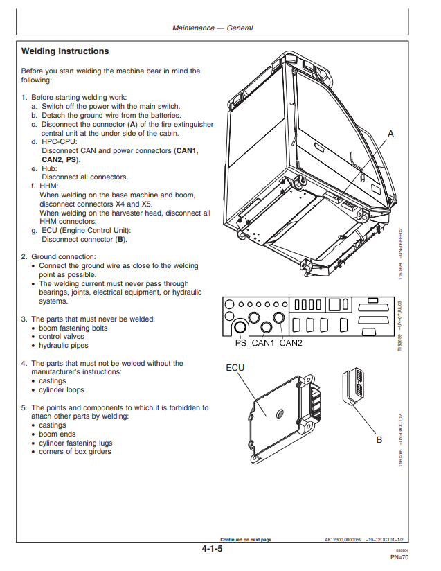 JOHN DEERE 1070D HARVESTER OPERATOR MANUAL OMF066532