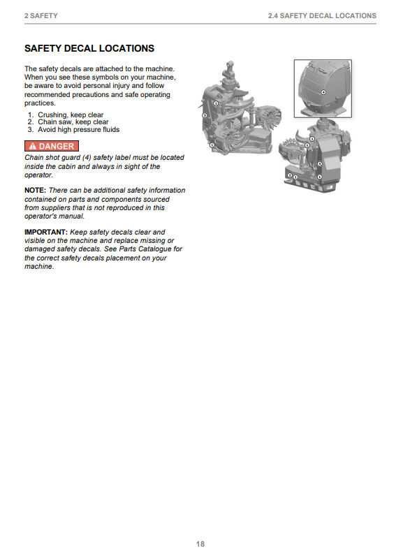 JOHN DEERE H412 HARVESTER HEAD OPERATOR INSTRUCTION MANUAL F075675