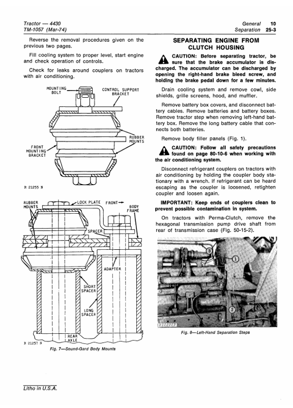 JOHN DEERE 4430 TRACTOR TECHNICAL MANUAL TM1057