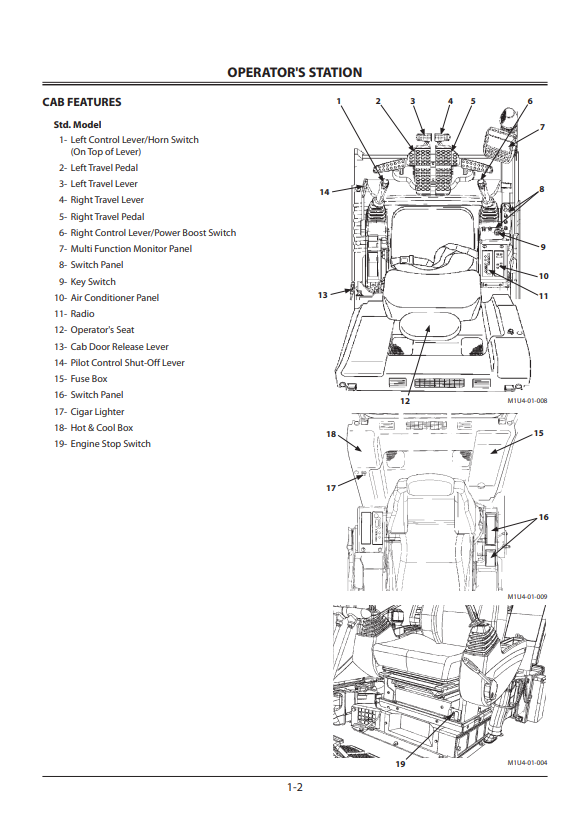 JOHN DEERE ZAXIS 225USLC-3, 225USRLC-3 HYDRAULIC EXCAVATOR OPERATOR MANUAL EM1U4EN12
