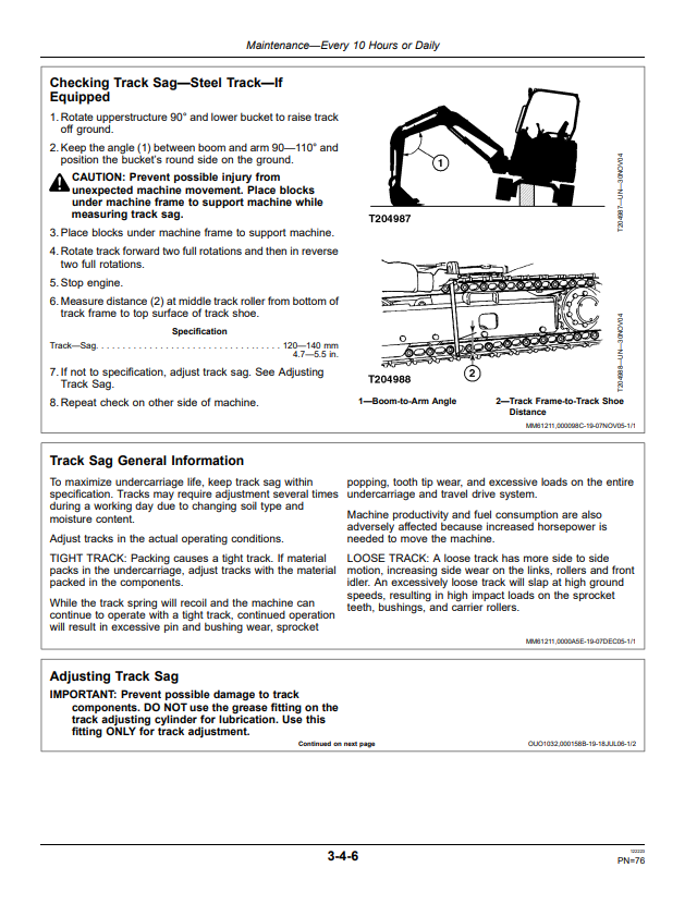 JOHN DEERE 27D EXCAVATOR OPERATOR MANUAL OMT223334