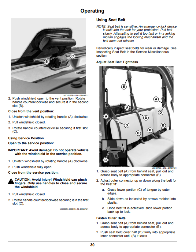 JOHN DEERE XUV865E, XUV865M, XUV865R GATOR™ UTILITY VEHICLES OPERATOR MANUAL OMUC29884