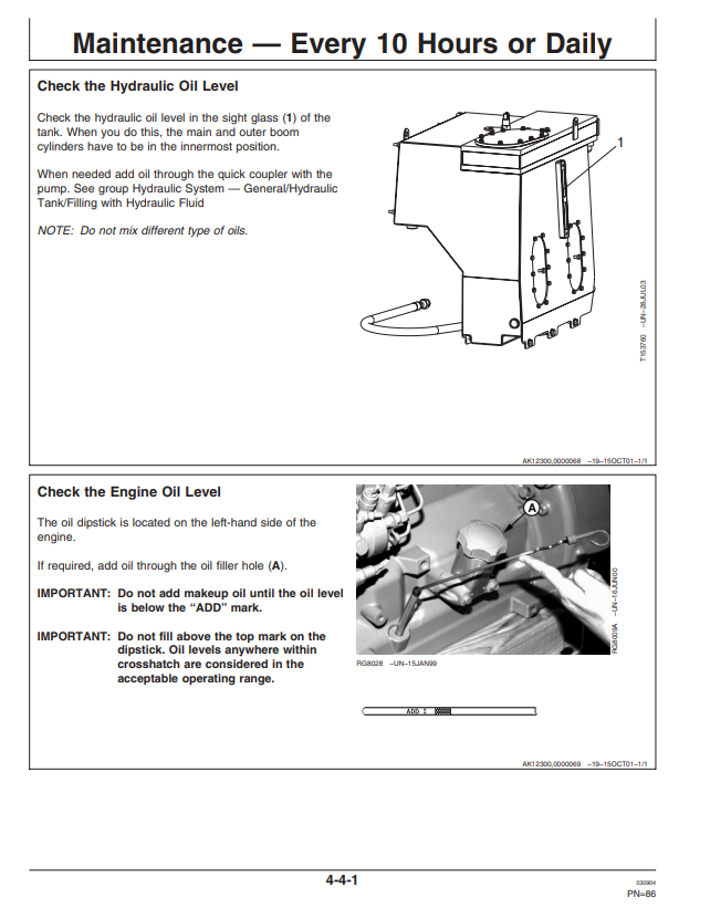 JOHN DEERE 1070D HARVESTER OPERATOR MANUAL OMF066532
