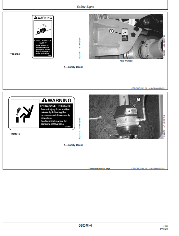 JOHN DEERE B35C/B40C ARTICULATED DUMP TRUCK OPERATOR MANUAL OMT167176