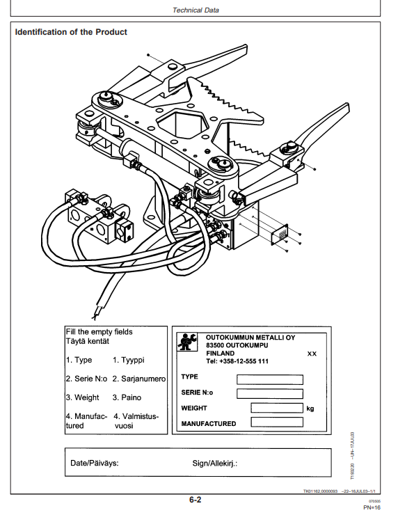 JOHN DEERE 745 MULTI-TREE-HANDLING DEVICE OPERATOR MANUAL OMF069889